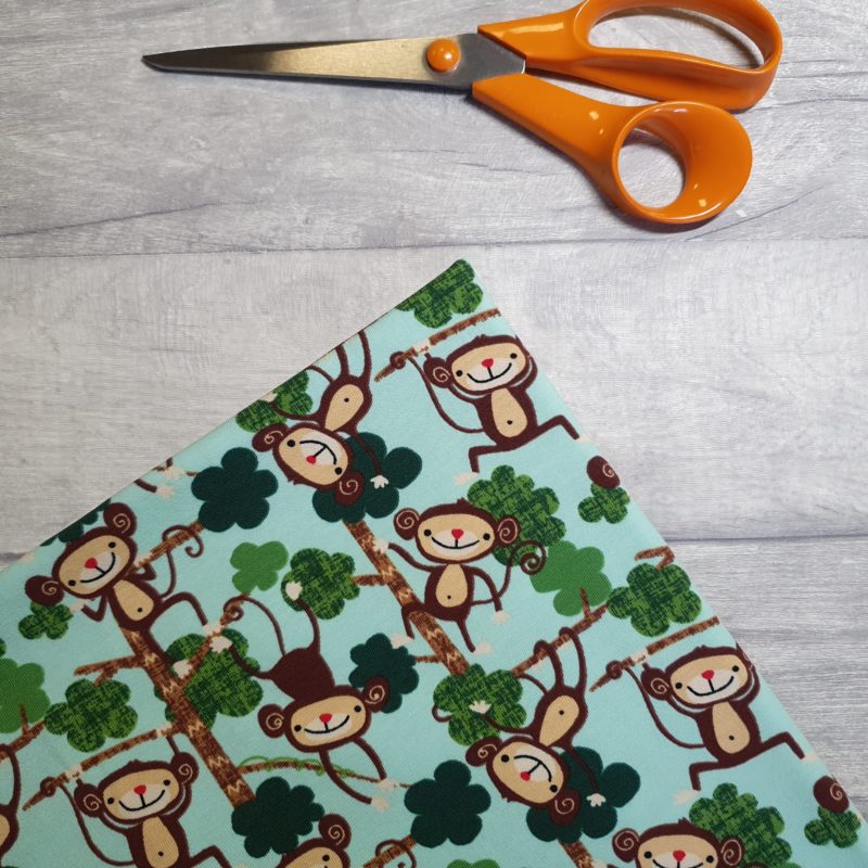 Monkey Swing Mint Green Cotton Elastane Jersey Knit Fabric