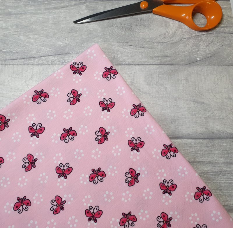 Butterfly Dance Pink Cotton Elastane Jersey Knit Fabric