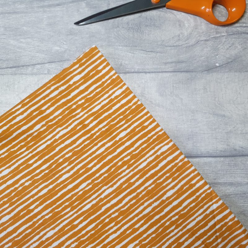 Blotted Stripe Ochre Cotton Elastane Jersey Knit Fabric