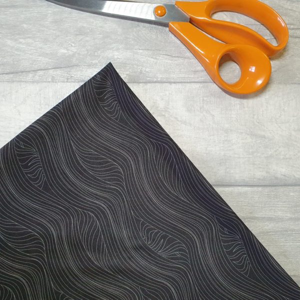 Black Wave Sleek Gym Jersey Fabric