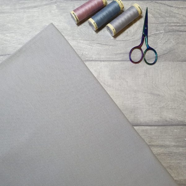 Light Grey Organic Ribbing Stretch Fabric