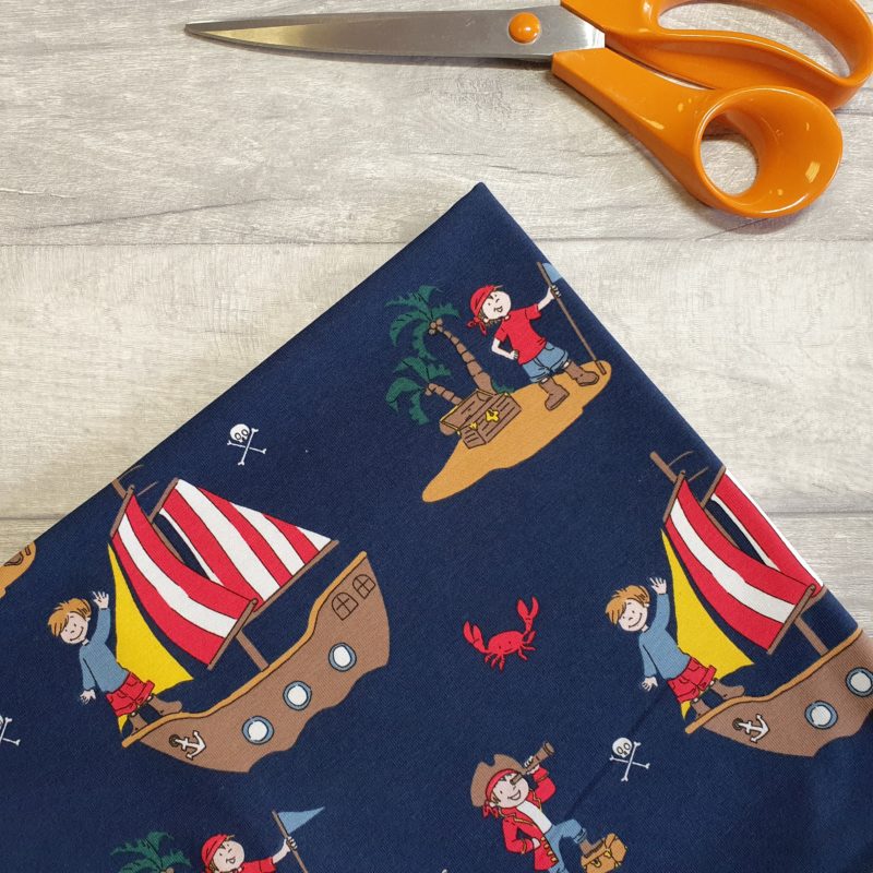 Pirate Adventures Cotton Elastane Jersey Knit Fabric