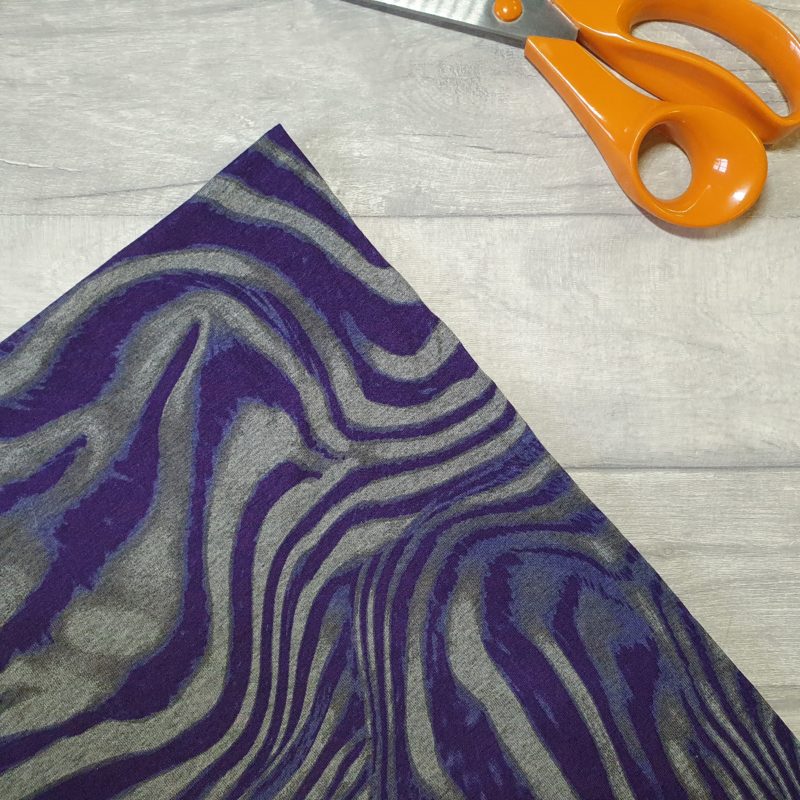 Zebra Purple Grey Viscose Elastane Jersey Knit Fabric