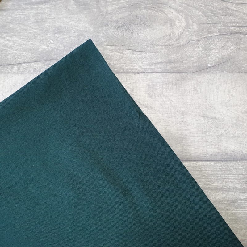 Dark Forest Green Cotton Elastane Jersey Knit Fabric