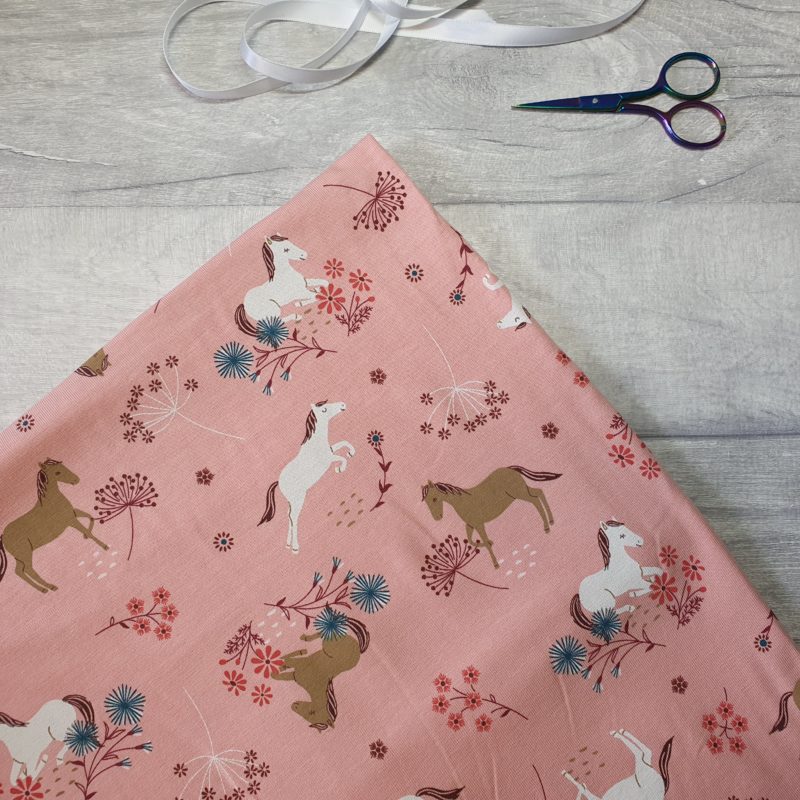 Gentle Horse Rose Cotton Elastane Jersey Knit Fabric