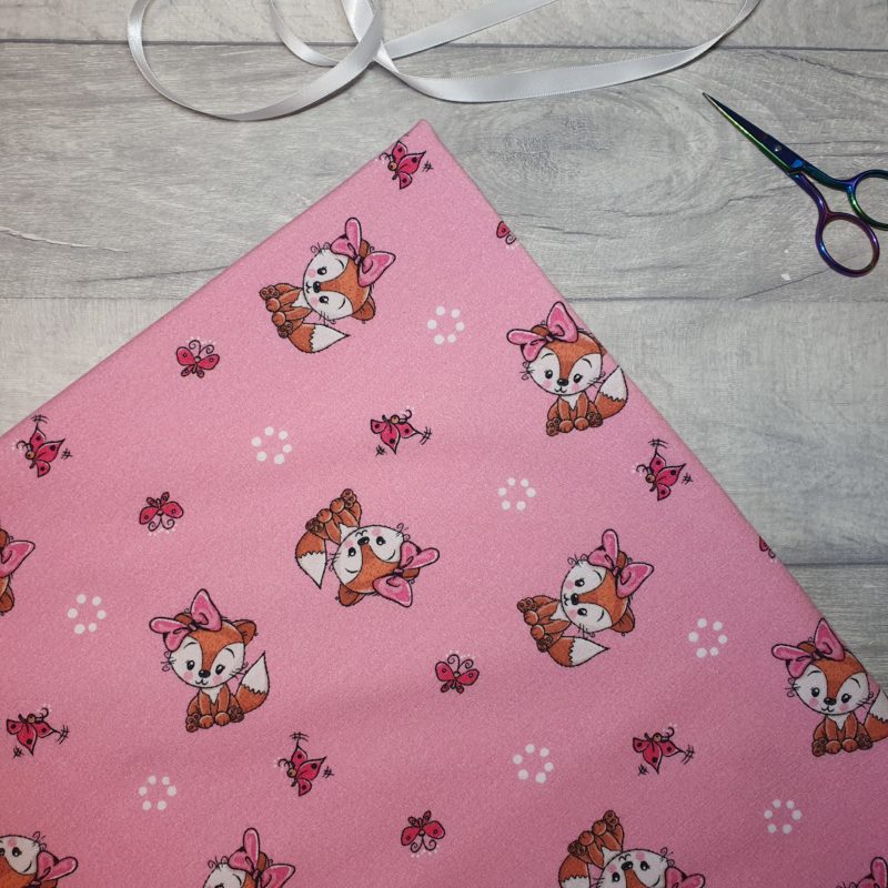 Butterfly Fox Pink French Terry