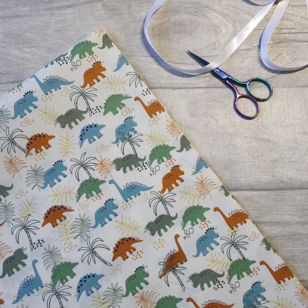 Dinosaur Jungle Ecru 100% Cotton Fabric