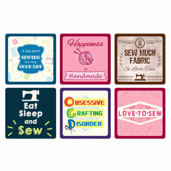 Set of 4 Sewing Coasters