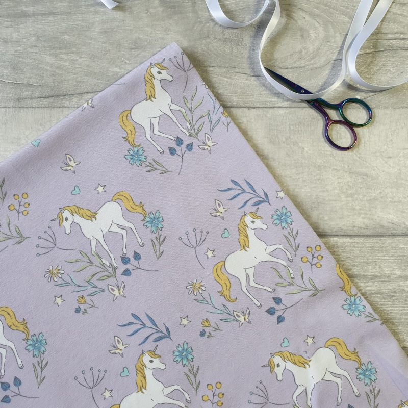 Unicorn Dance Lilac Cotton Elastane Jersey Knit Fabric