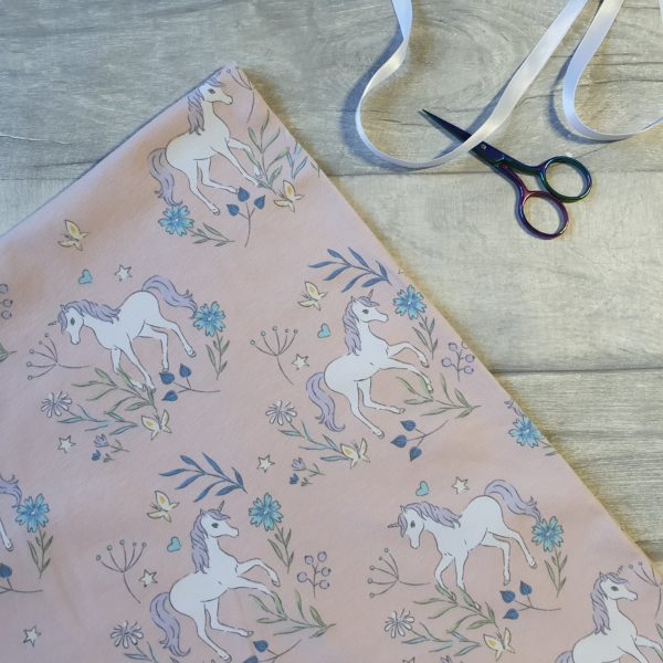 Unicorn Dance Dusty Pink Cotton Elastane Jersey Knit Fabric