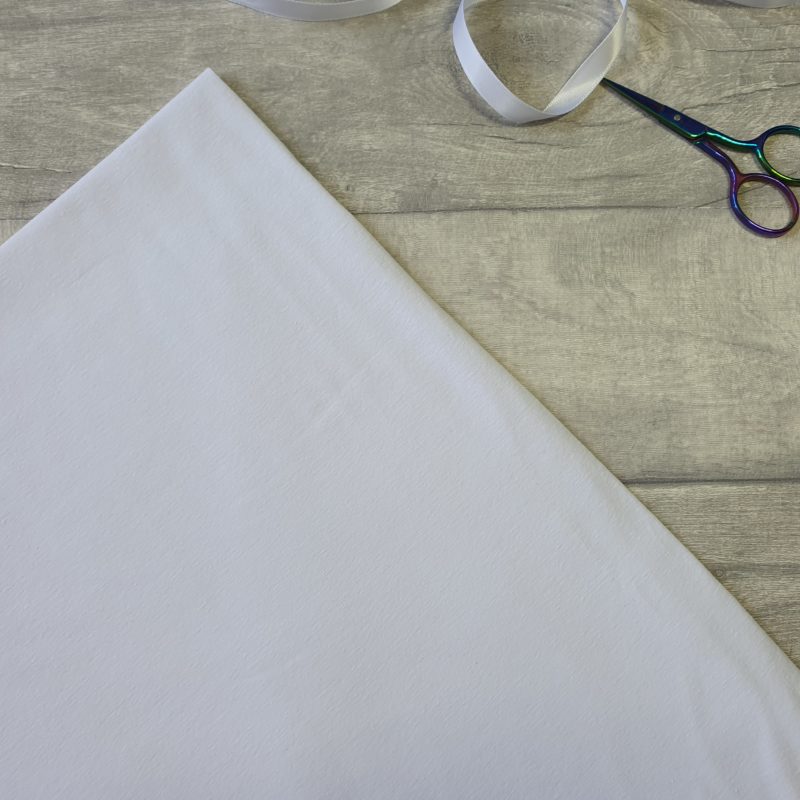 White 200gsm Organic Cotton Elastane Jersey