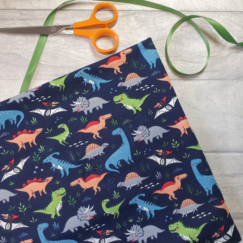 Dinosaur Life Navy Cotton Elastane Jersey Knit Fabric