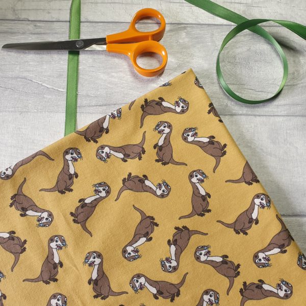 Cheeky Otter Cotton Elastane Jersey Knit Fabric