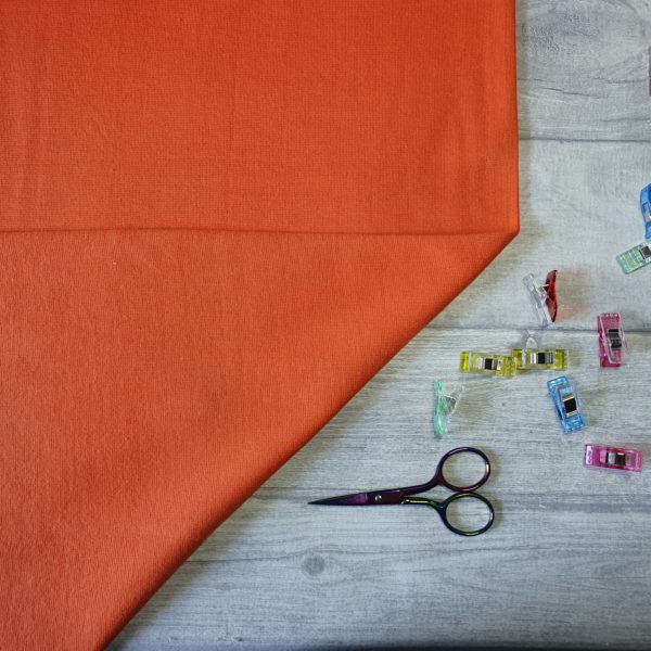 Orange 92/8 Ribbing Fabric