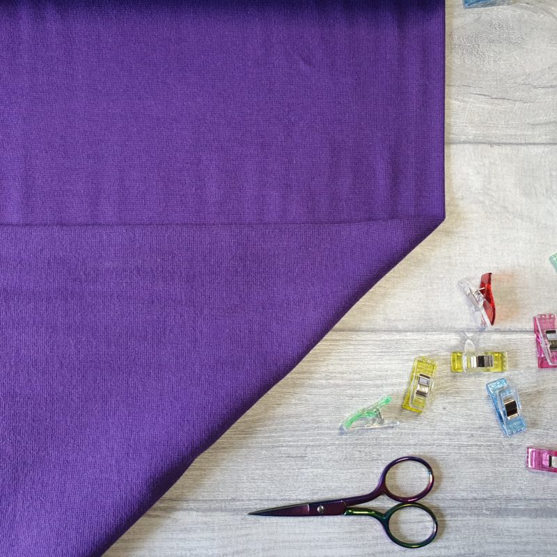 Purple 92/8 Ribbing Fabric