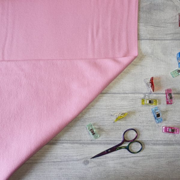Baby Pink 92/8 Ribbing Fabric