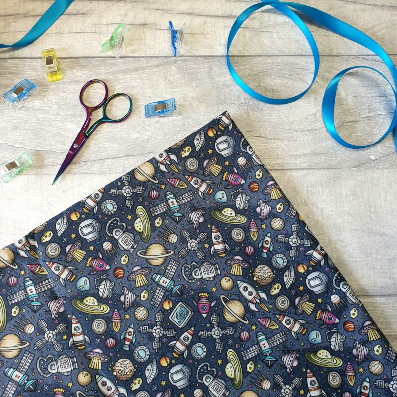 Busy Space Charcoal Grey 100% Cotton Fabric