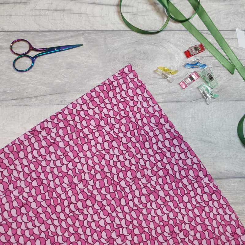 Two Tone Circle Pink Cotton Elastane Jersey Knit Fabric