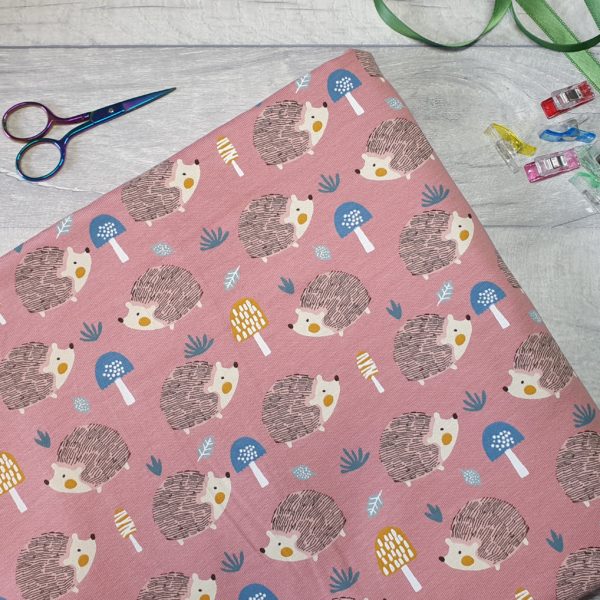 Hedgehog Pink Cotton Elastane Jersey Knit Fabric