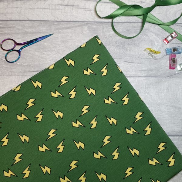 Lightning Flash Green Cotton Elastane Jersey Knit Fabric