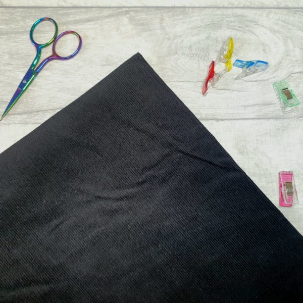 Black Stretch Cord Fabric