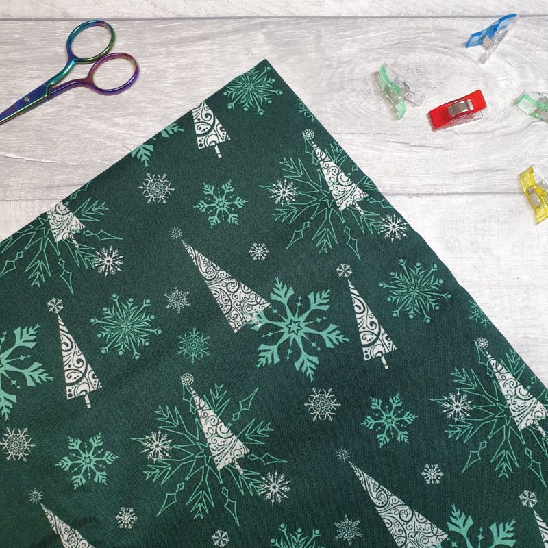 Snow Forest Green 100% Cotton Fabric