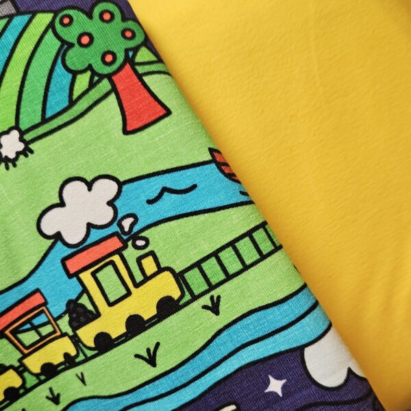 Night Trainline Travels Caboodle Textiles Exclusive Jersey Fabric - Image 6