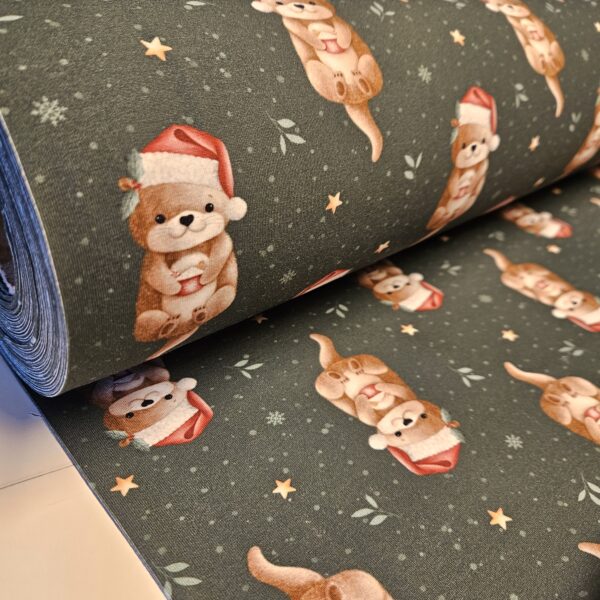 Festive Otter Caboodle Textiles Jersey Fabric - Image 2