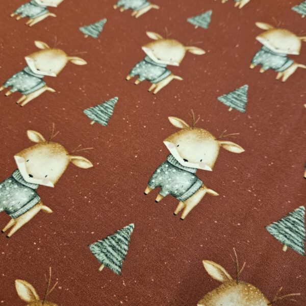 Rusty the Reindeer Caboodle Textiles Exclusive Jersey Fabric - Image 3