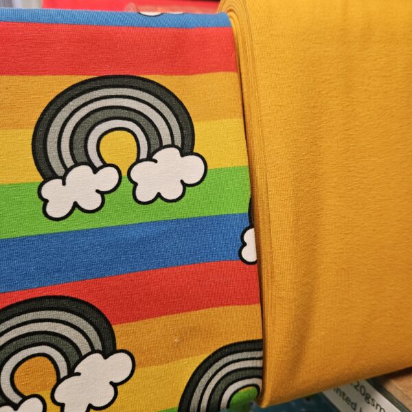 Reverse Rainbow Stripe Caboodle Textiles Exclusive Jersey Fabric - Image 22