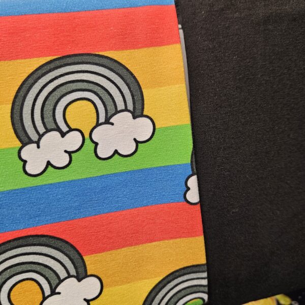 Reverse Rainbow Stripe Caboodle Textiles Exclusive Jersey Fabric - Image 19