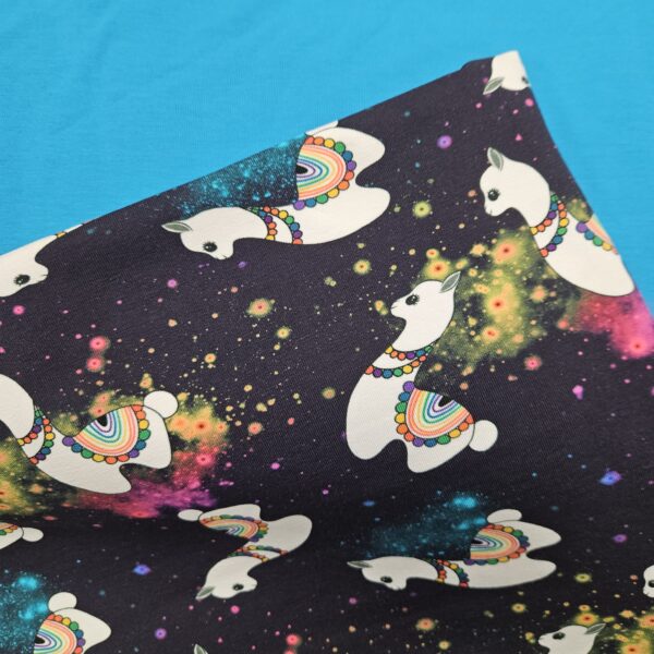 Cosmic Llama Jersey Fabric - Caboodle Textiles - Image 5