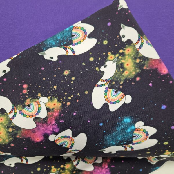 Cosmic Llama Jersey Fabric - Caboodle Textiles - Image 3