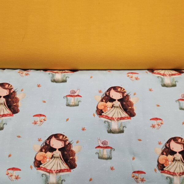 Mushroom Fairy Jersey Fabric - Caboodle Textiles - Image 4